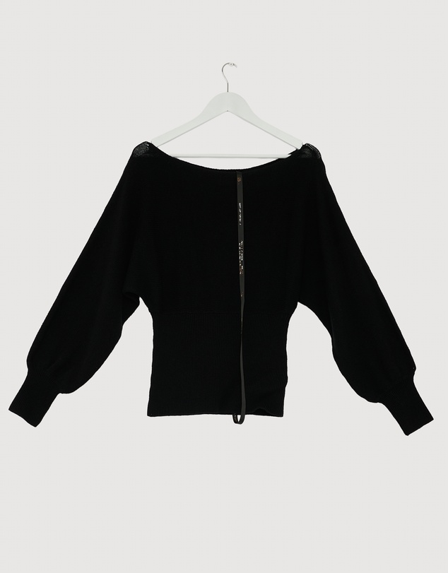 Revibe - Repaired Minima Esenciales Oriel Off Shoulder Knit Top - AU 8