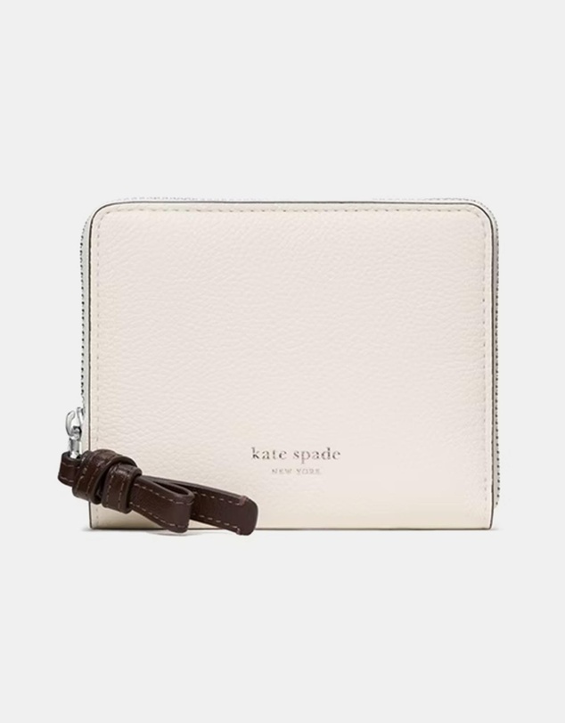 Kate Spade - Loop Colorblocked Pebbled Leather Small Zip Around Wallet