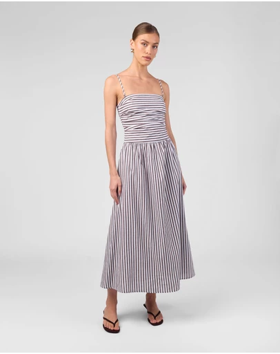 MVN - Stripe Strapless Dress