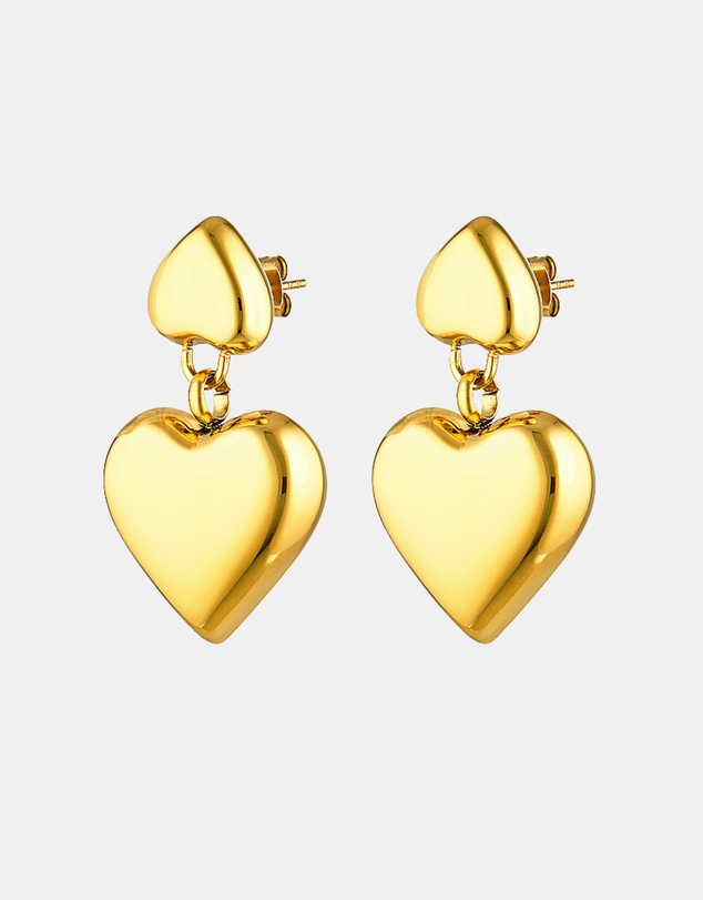 CENDRE - Romee Heart Earrings 18k Gold