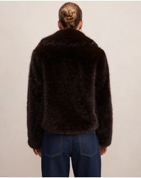 Forever New - Paige Long Hair Fur Short Jacket
