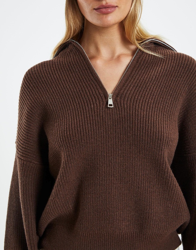 Subtitled - Ezra Half Zip Knit Pull Over