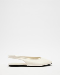 Atmos&Here - Marlowe Leather Sling Back Ballet Flats