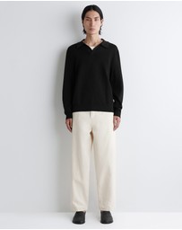 COS - Textured Knitted Polo Jumper