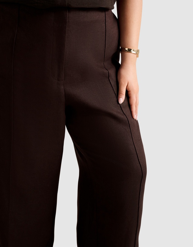 Forever New Curve - Posey Curve Linen Wide Leg Pants