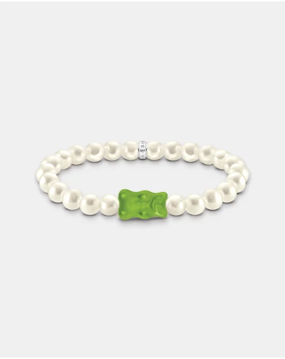 THOMAS SABO - Pearl bracelet with Green HARIBO Goldbear