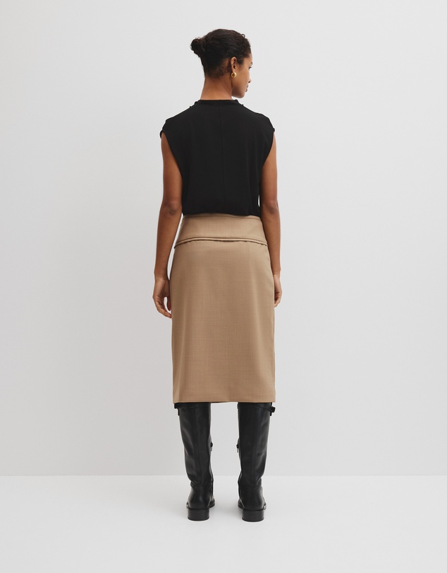 Country Road - Wool Blend Wrap Skirt
