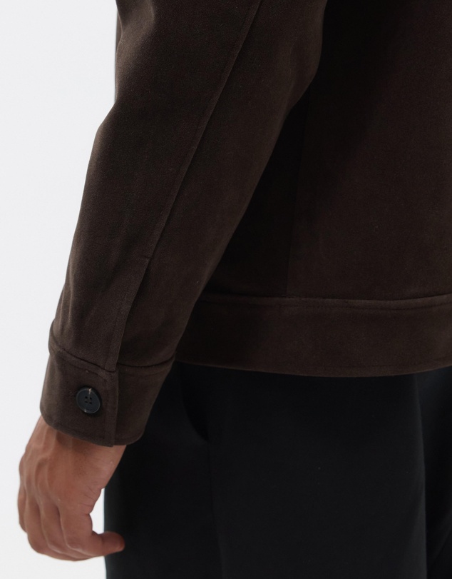 AERE - Suede Look Harrington Jacket