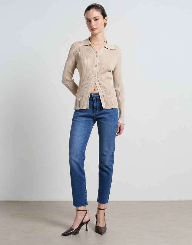 DRICOPER DENIM - Perla Cropped Mid Rise Jeans