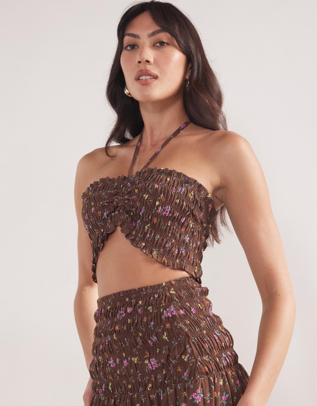 Dazie - Tea Party Ditsy Floral Crop
