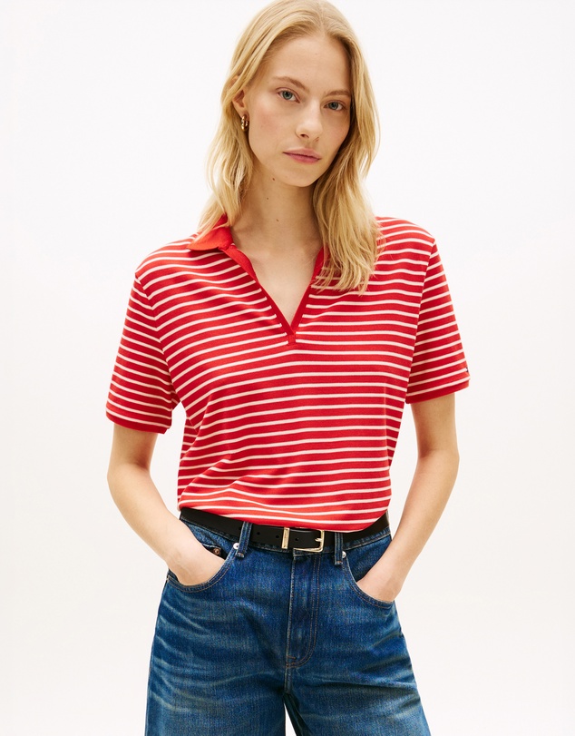 Tommy Hilfiger - Relaxed Fit Open Placket Pique Polo Shirt
