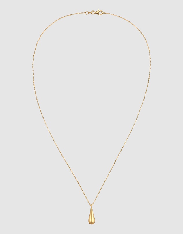 Elli Jewelry - Teardrop Pendant Necklace in Gold-Plated 925 Silver