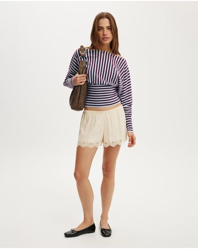 Iced Marine Plum Stripe