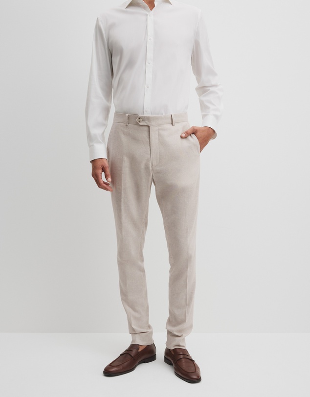 Country Road - Tapered Fit Linen Cotton Pintuck Pant