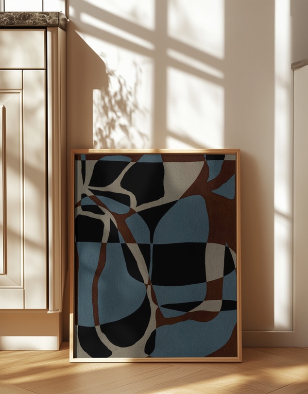 Olive et Oriel - Contour 3 by Shatha Al Dafai Art Print