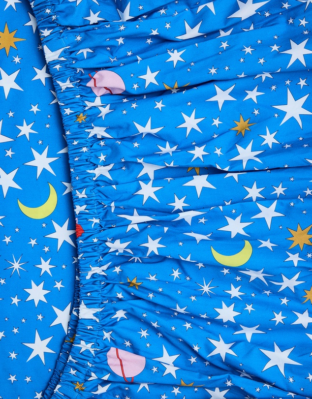 Kip&Co - Stars And Moon Organic Cotton Baby Fitted Sheet Cot - Babies