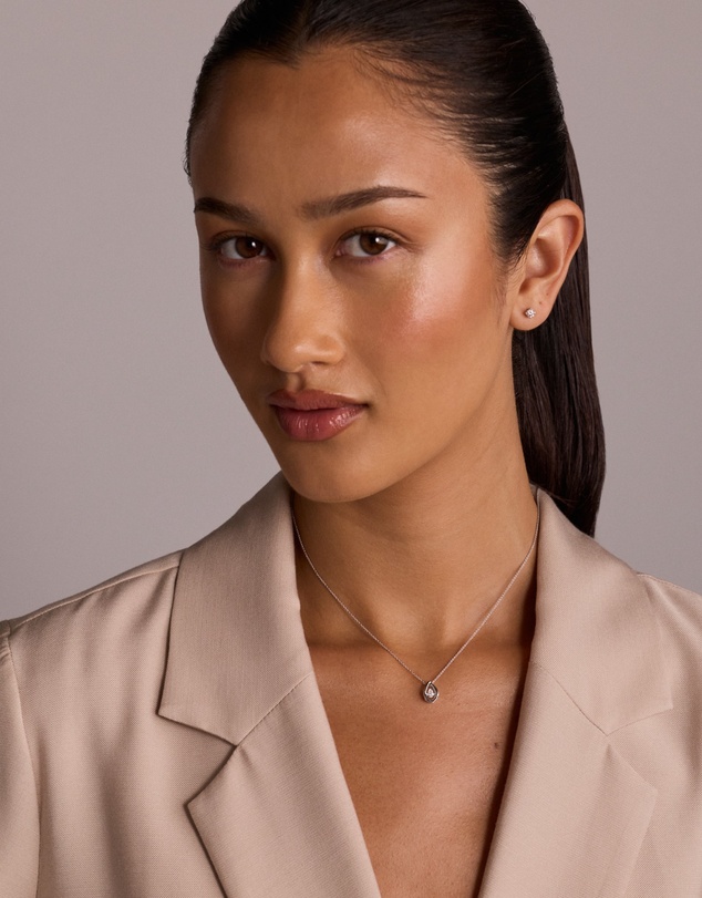 Michael Hill - Lume Lab Pear Pendant with 0.10 Carat TW of Laboratory-Grown Diamond in Sterling Silver