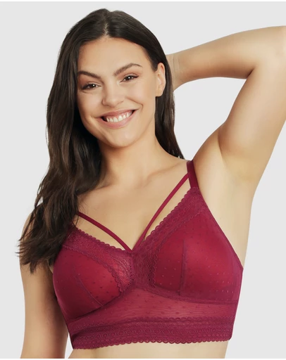 Parfait - Mia Dot Longline Padded Lace Bralette
