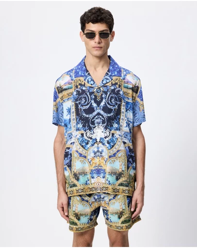 Camilla - Short Sleeve Camp Collared Shirt