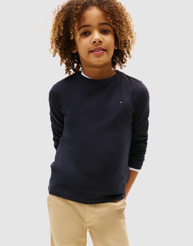 Tommy Hilfiger - Basic Long Sleeve Knit Tee - Kids