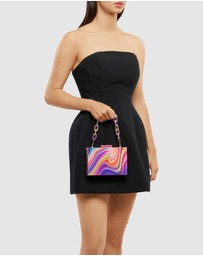 Olga Berg - Dorothy Swirl Print Box Clutch