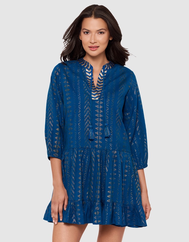 Miraclesuit Swimwear  - Beach Etc Mini Length Jacquard Cotton Beach Dress