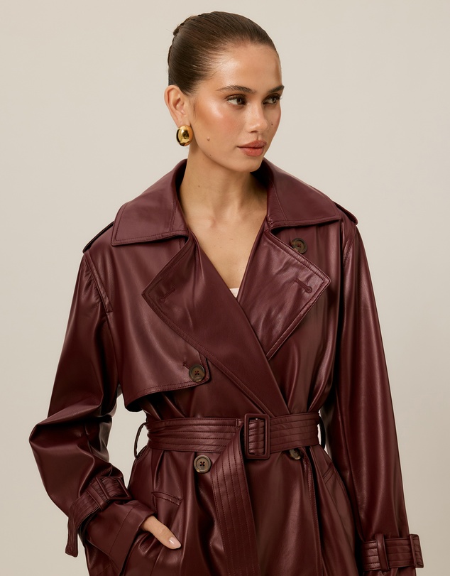 Tussah - Tess Leather Look Trench Coat