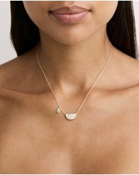 By Charlotte - Silver Lotus Birthstone Necklace - May