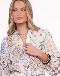 Petal & Pup - Venice Long Sleeve Playsuit - Multi