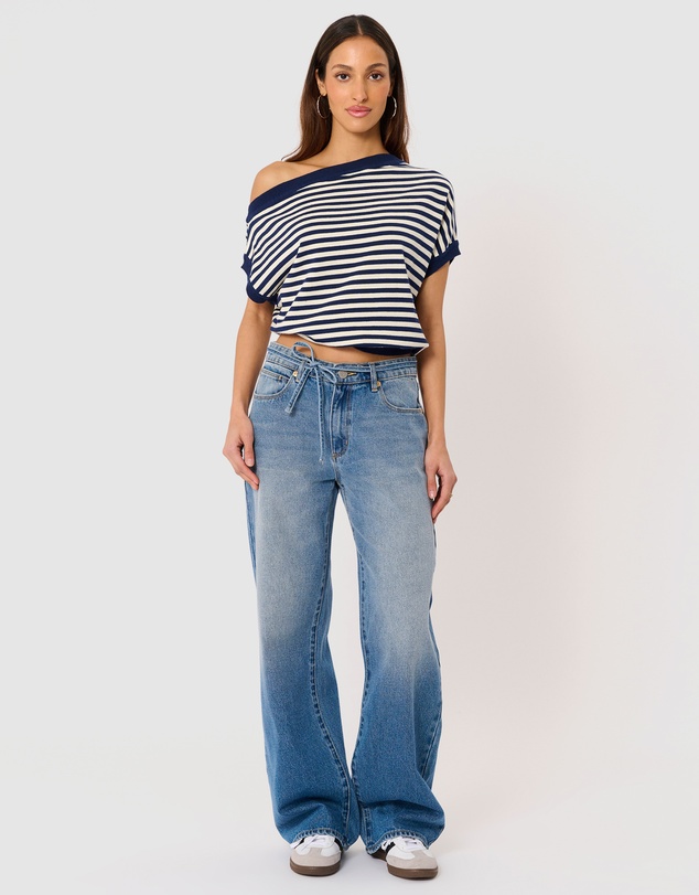 Abrand - 99 Baggy Worn Tie Jeans