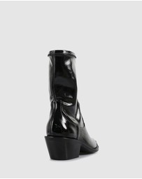 Sempre Di - Jayda Patent Ankle Boots