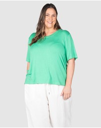 Love Your Wardrobe - Kelly Dipped Hem T-shirt