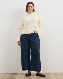 Atmos&Here Curvy - Jay Relaxed Rib Cardigan