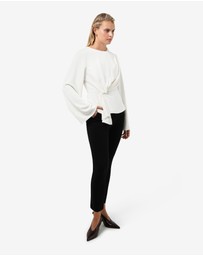 Forcast - Melody Long Sleeve Draped Top