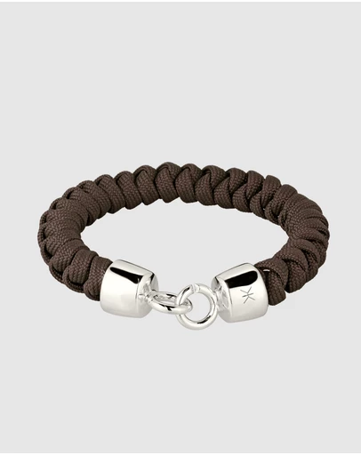 Kuzzoi - Brown Braided Nylon Cord Bracelet
