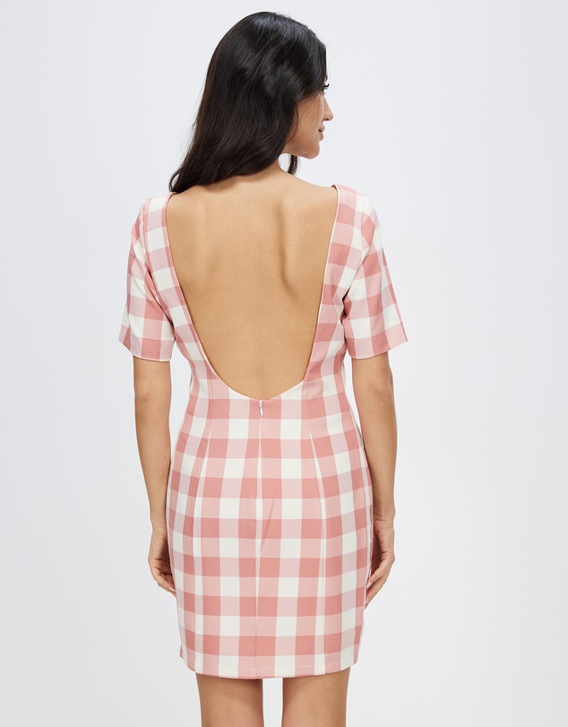 Honey and Beau - Barbie Pink Low Back Dress