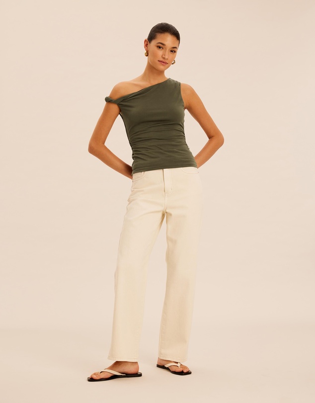AERE - Cupro Off Shoulder Top