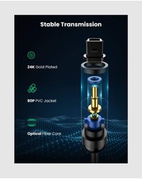 Ugreen - UGreen Fiber Optical Audio Cable 3M High-Fidelity Sound Wide Compatibility