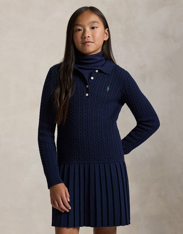 Polo Ralph Lauren - Mini Cable Polo Sweater Dress - Teens
