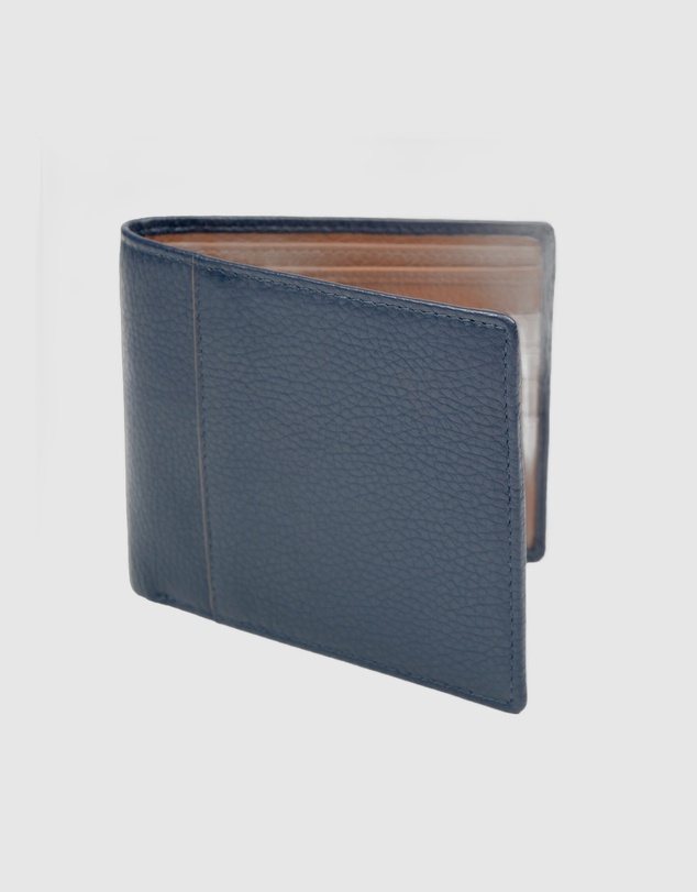 DENTS - Slim Two-Tone Pebble Grain Leather Bifold Wallet with RFID Blocking