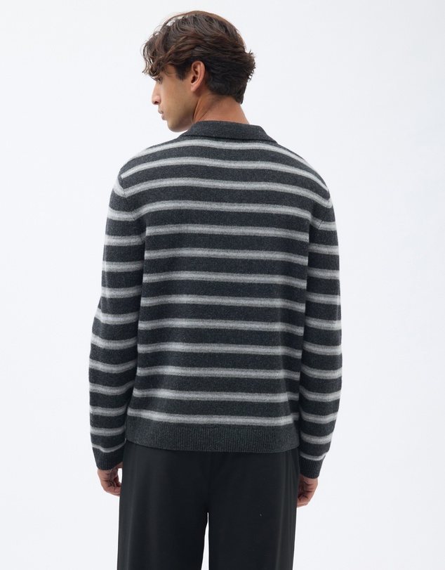 AERE - Stripe Wool Polo