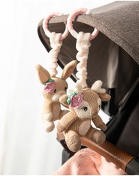Living Textiles - 2 Pack Stroller Toys - Fawn & Bunny
