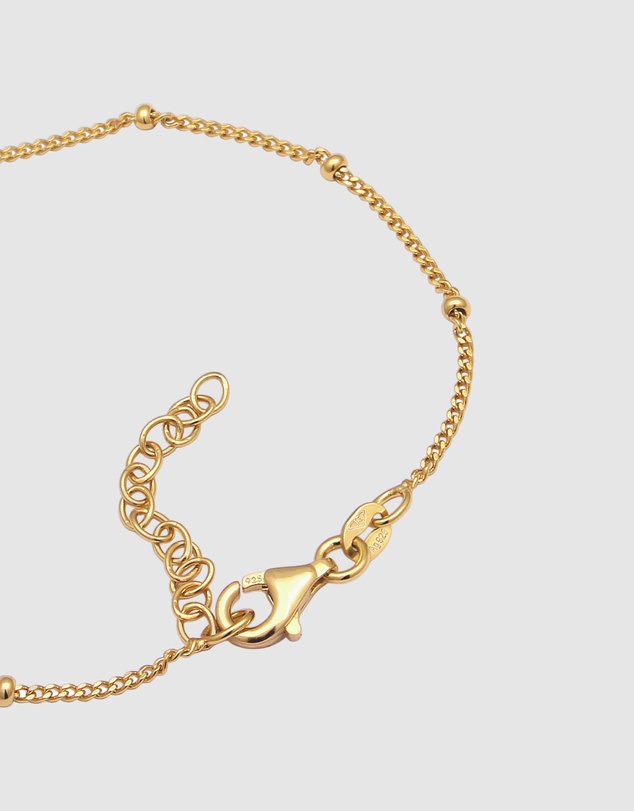 Elli Jewelry - Bracelet Crystal Star Pendant 925 Sterling Silver Gold-Plated