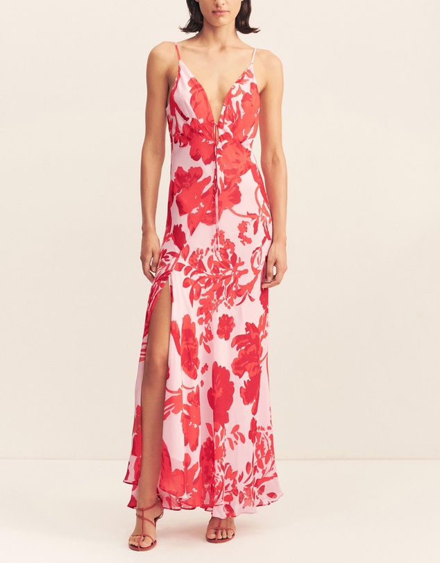 Shona Joy - Aleyna Plunged Maxi Dress
