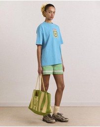 Damson Madder - Orla Oversized Raffia Beach Bag