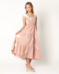Petal & Pup - Sarelle Midi Dress - Tan Blush