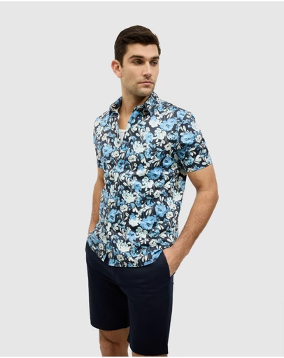 Politix - Painted Floral Short Sleeve Shirt