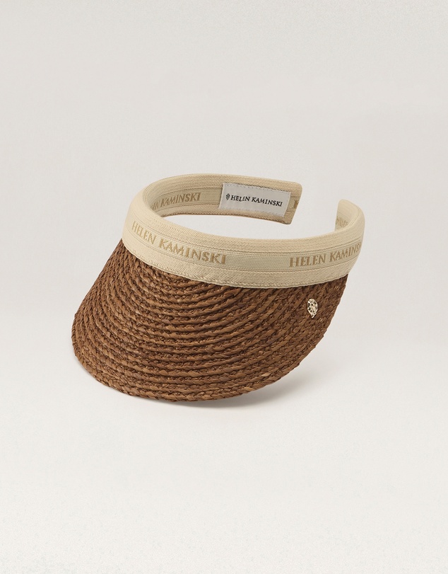 Helen Kaminski - Bianca 8 Raffia Logo Visor