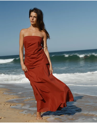 Forcast - Deb Cotton Strapless Tunic