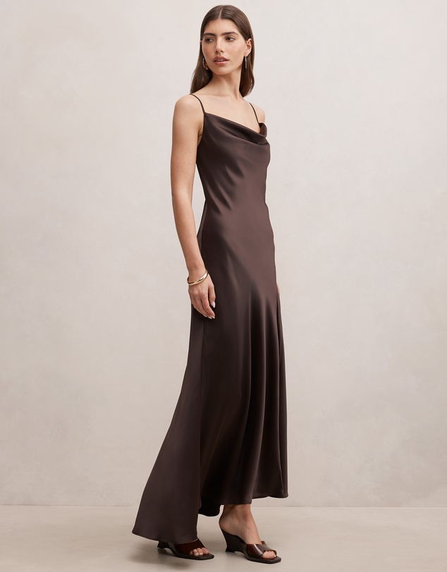 Forever New - Tilesha Satin Cowl Neck Slip Maxi Dress